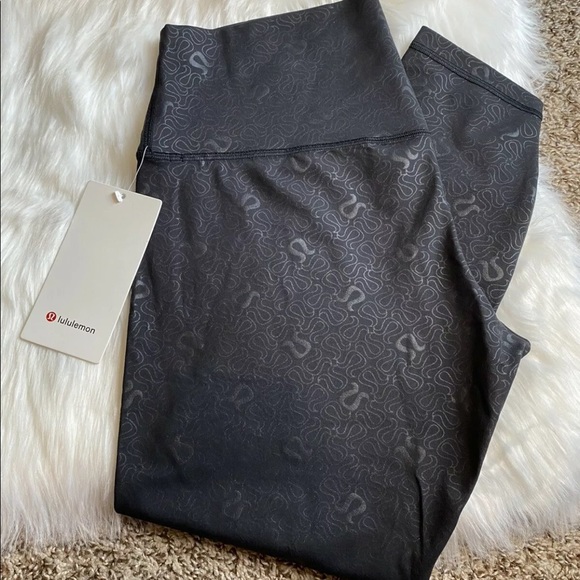 lululemon athletica Pants - Lululemon Align High-Rise Pant 25" Yogo Emboss Black Size 14 YGMB NEW